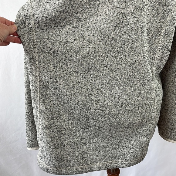 Eddie Bauer Heather Gray Double Breasted Fleece Pocketed Sweater Jacket -Size XL - Picture 10 of 14